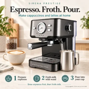 Sirena Prestige Espresso: Espresso. Froth. Pour.