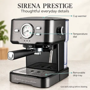 Sirena Prestige Espresso: Thoughtful everyday details
